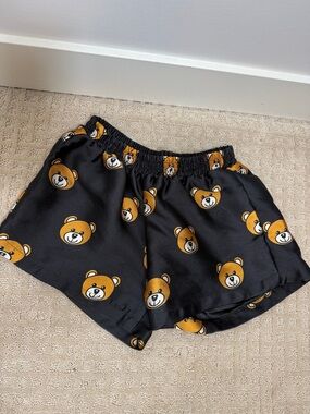 Satin Feel Bear Head Shorts